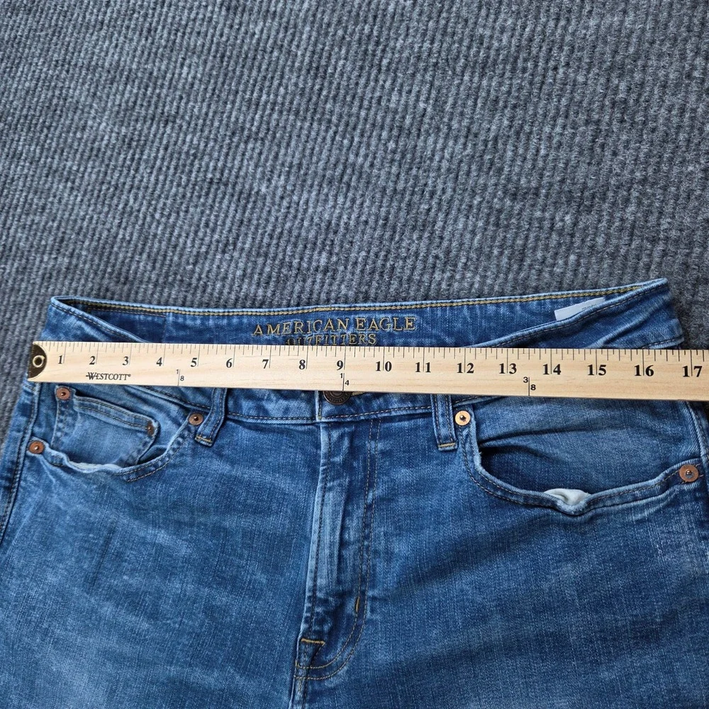 American Eagle Slim Straight Jeans Mens 34x34 Blue Extreme Flex Denim Casual